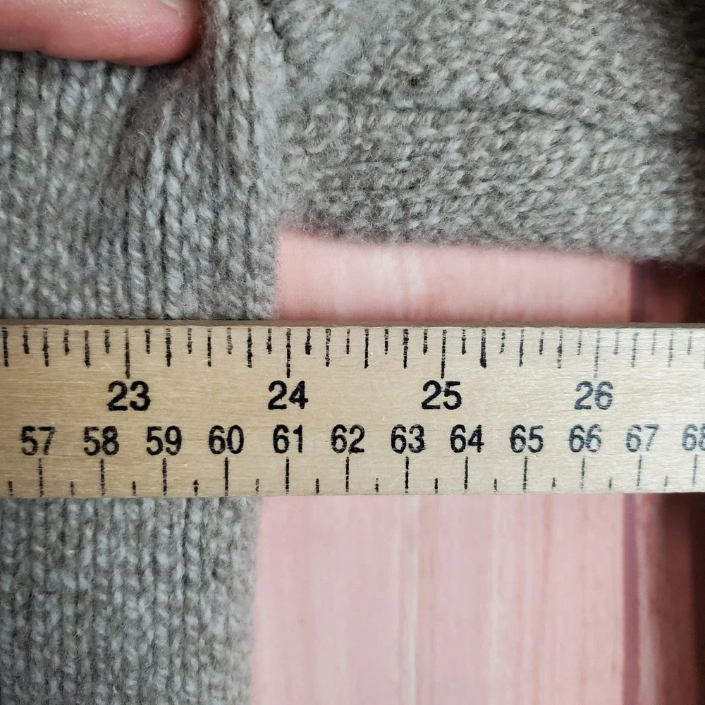 L.L. Bean Mens‎ Sweater 2XL Tall Tan Knitted Henley Neck Lambswool 285175
